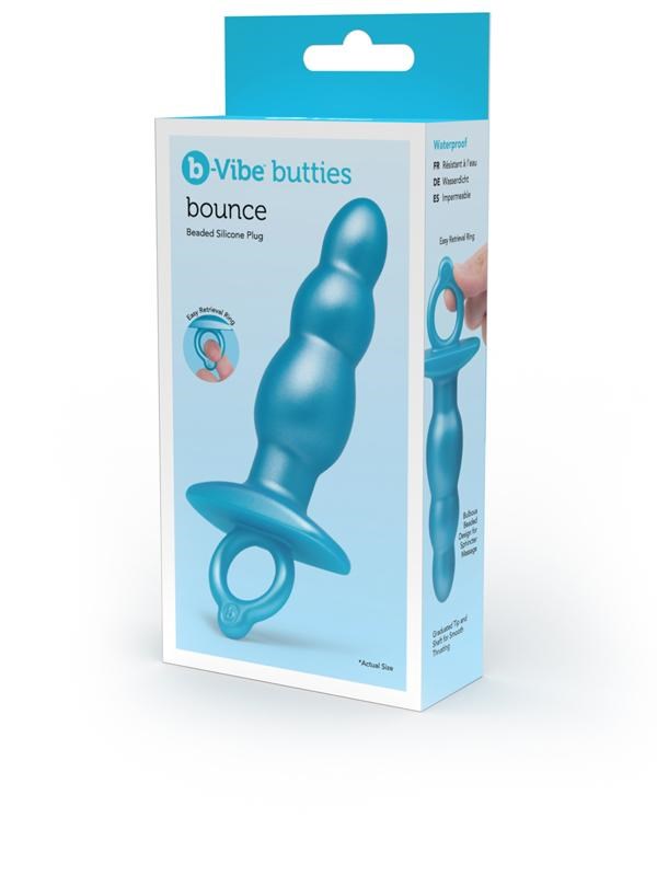 B Vibe Bounce Beaded Silicone Anal Stimulator with Graduated Beads - - Butt Plugs