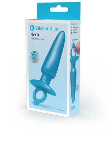 B Vibe Sleek Tapered Silicone Anal Plug Comfortable Secure Anal Play - Butt Plugs