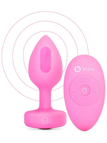 B Vibe Luxurious Remote Controlled Vibrating Heart Plug Wireless Anal Play - Butt Plugs