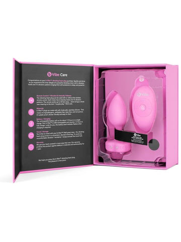B Vibe Luxurious Remote Controlled Vibrating Heart Plug Wireless Anal Play - Butt Plugs
