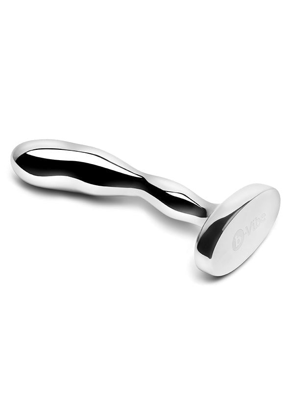 B Vibe Stainless Steel Prostate Stimulator Targeted Pleasure Premium Steel - - Prostate Toys