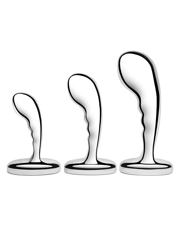B Vibe Premium Prostate Pleasure Stainless Steel Plug Set Progressive Training - - Prostate Toys