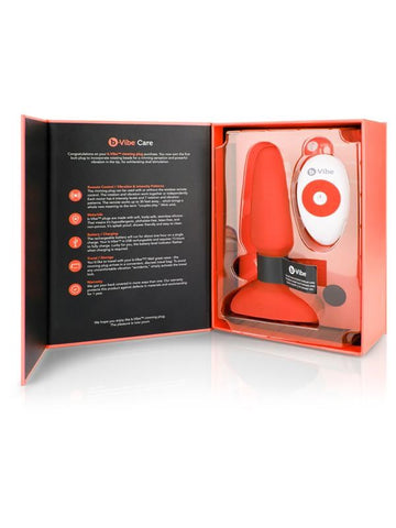 B Vibe Indulge in Rimming Bliss Wireless Plug with Rotating Beads - Butt Plugs