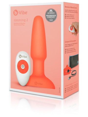 B Vibe Indulge in Rimming Bliss Wireless Plug with Rotating Beads - Butt Plugs