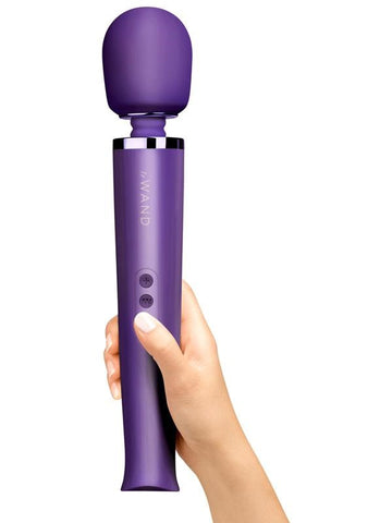 Le Wand Rechargeable Vibrating Massager Customizable Bliss Purple Wand - Body Wands