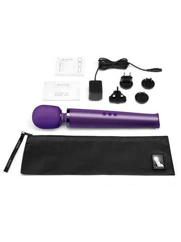 Le Wand Rechargeable Vibrating Massager Customizable Bliss Purple Wand - Body Wands