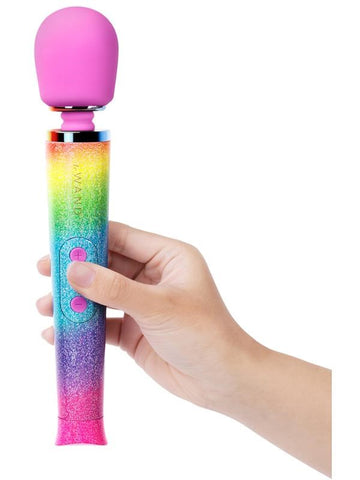Le Wand Rainbow Ombre Vibrating Body Wand Massager with Flexible Neck - Body Wands