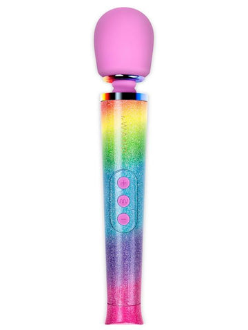 Le Wand Rainbow Ombre Vibrating Body Wand Massager with Flexible Neck - Body Wands