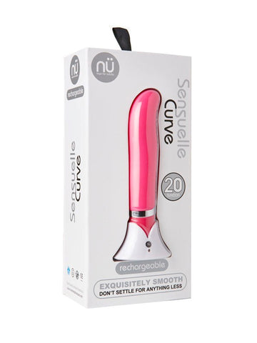 Nu Sensuelle Curve Ergonomic G Spot Vibrator with 20 Functions - G-Spot Vibrators