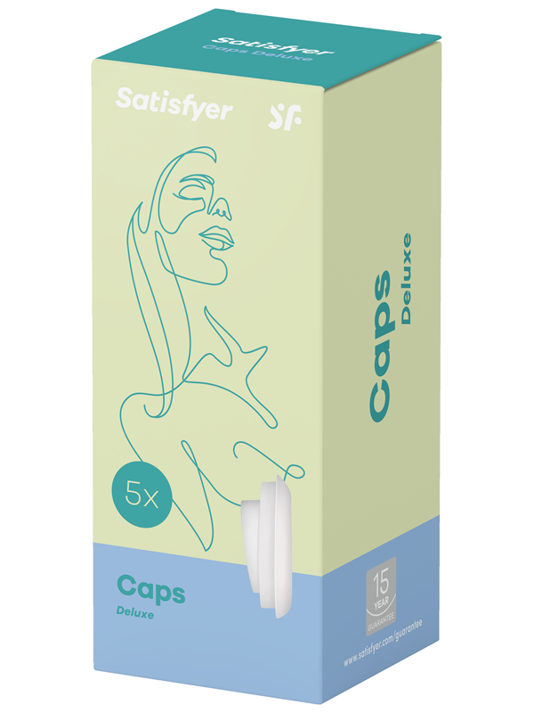 Satisfyer Deluxe Climax Tips for Air Pulse Stimulator 5 Silicone Tips - - Clit Ticklers and Pulsators