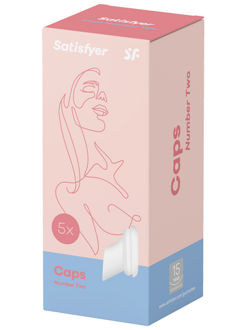 Satisfyer Number Two Climax Vibrator Attachment Tips 5 Unique Sensations - Vibrator Accessories