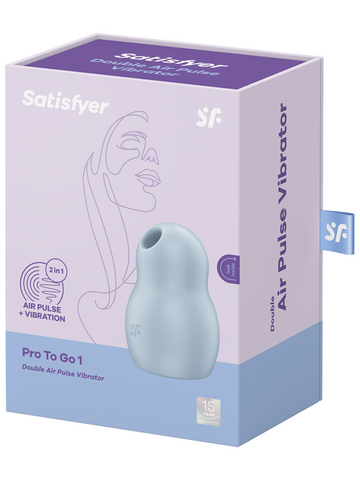 Satisfyer Pro To Go 1 Air Pulse Clitoral Vibrator Dual Motor Travel - G-Spot Vibrators