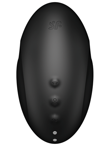 Satisfyer Vulva Lover 3 Black Air Pulse Clitoral Vibrator with Dual Motors - Clit Ticklers and Pulsators