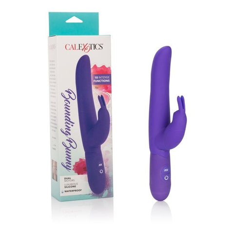 California Exotics 10 Function Silicone Bounding Bunny Rabbit Vibrator Purple - Rabbit Vibrators