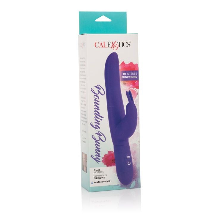 California Exotics 10 Function Silicone Bounding Bunny Rabbit Vibrator Purple - Rabbit Vibrators