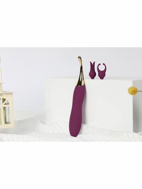 Svakom Beatrice Dual end Clitoral Vibrator with Interchangeable Attachments - - G-Spot Vibrators