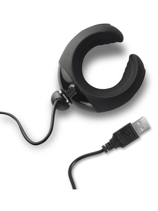 Rocks Off Echo Vibrating C Shape Male Masturbator with 10 Speed Settings - Masturbators and Strokers