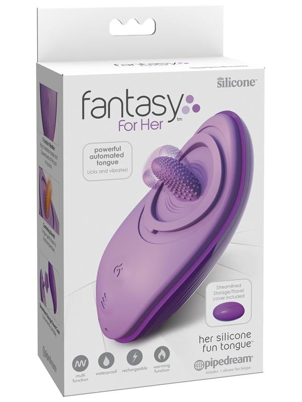 Pipedream Products Fantasy For Her Her Silicone Fun Tongue Clitoral Vibrator - Clit Ticklers and Pulsators