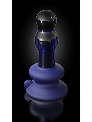 Pipedream Icicles No 83 Remote Control Vibrating Glass Plug Glass Design - Butt Plugs