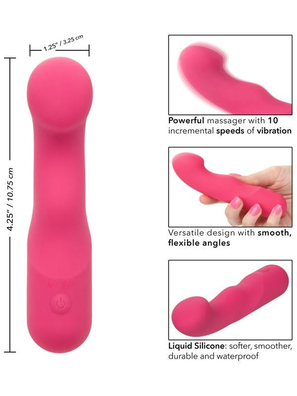 California Exotics Liquid Silicone Pixies Curvy 10 Functions G Spot Vibrator - - G-Spot Vibrators
