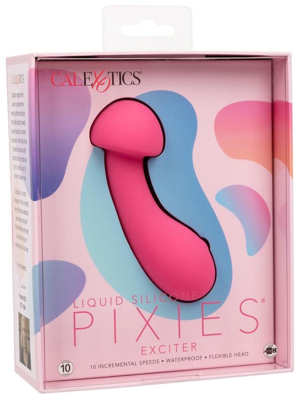 California Exotics Liquid Silicone Pixies Exciter 10 Functions Clitoral Vibrator - Clit Ticklers and Pulsators