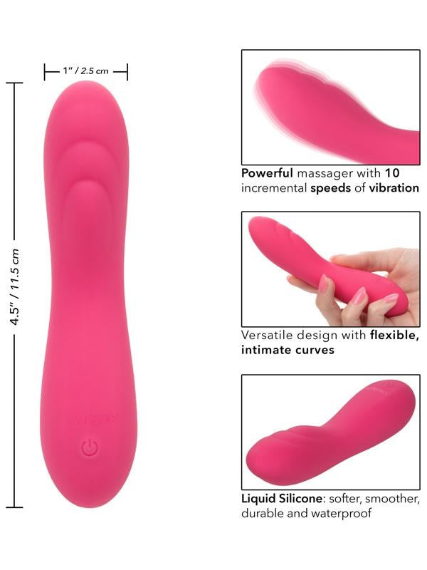 California Exotics Liquid Silicone Pixies Ripple Dual Sided Clitoral Vibrator - Clit Ticklers and Pulsators