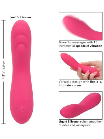 California Exotics Liquid Silicone Pixies Ripple Dual Sided Clitoral Vibrator - Clit Ticklers and Pulsators