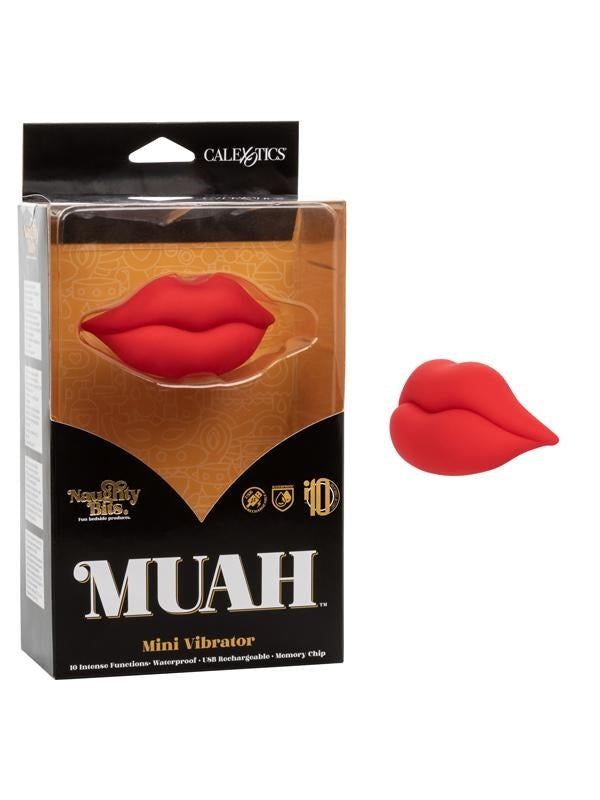 California Exotics Naughty Bits MUAH Mini Silicone Vibrator Compact Travel - Mini & Slim Vibrators