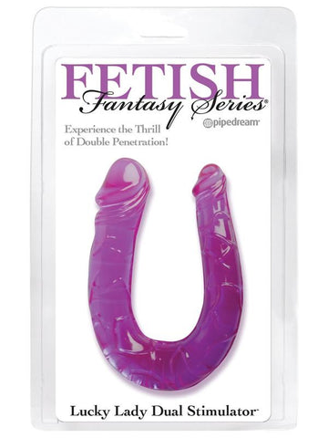 Pipedream Products Lucky Lady Dual Stimulator Realistic Dildo Flexible - Double Ender