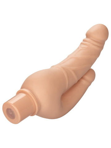 California Exotics Rechargeable Power Stud Over and Under Dual Penetration Dildo - Vibrating Dildos