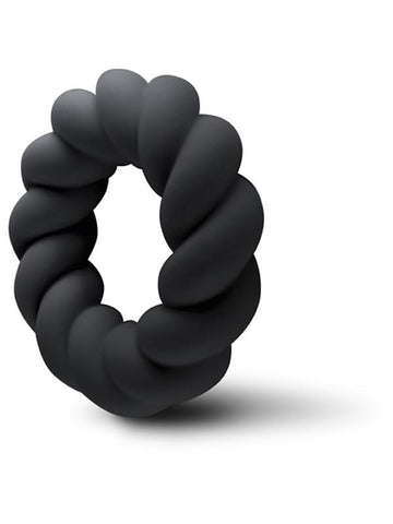 Rocks Off Twist Stretchy Silicone Cock Ring for Enhanced Erections - Stretchy Cock Rings