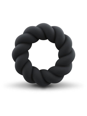 Rocks Off Twist Stretchy Silicone Cock Ring for Enhanced Erections - Stretchy Cock Rings