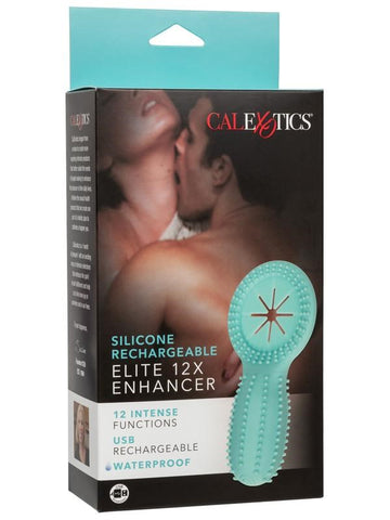 California Exotics Silicone Rechargeable Elite 12X Enhancer Vibrating Cock Ring - Vibrating Cock Rings