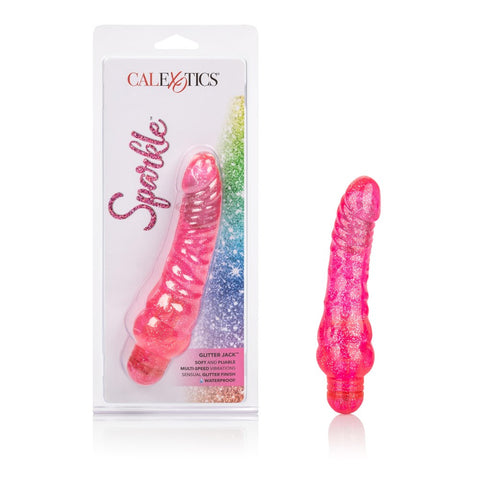 California Exotics Sparkle Glitter Jack Vibrating Dildo 6.5 Inch - Vibrating Dildos