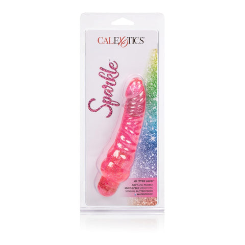 California Exotics Sparkle Glitter Jack Vibrating Dildo 6.5 Inch - Vibrating Dildos
