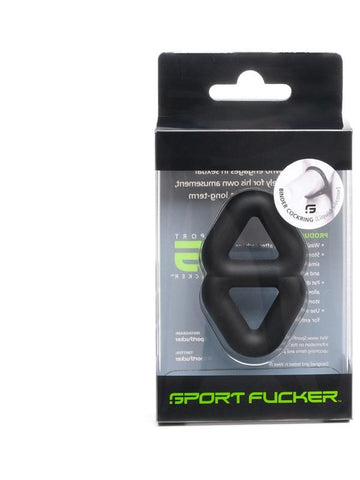 Sport Fucker Binder Ring Rectangular Silicone Cock Ring for Enhanced Arousal - Stretchy Cock Rings