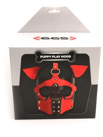 Sport Fucker Authentic Pup Play Hood Premium PU Role Play Bondage Gear - Bondage Hoods