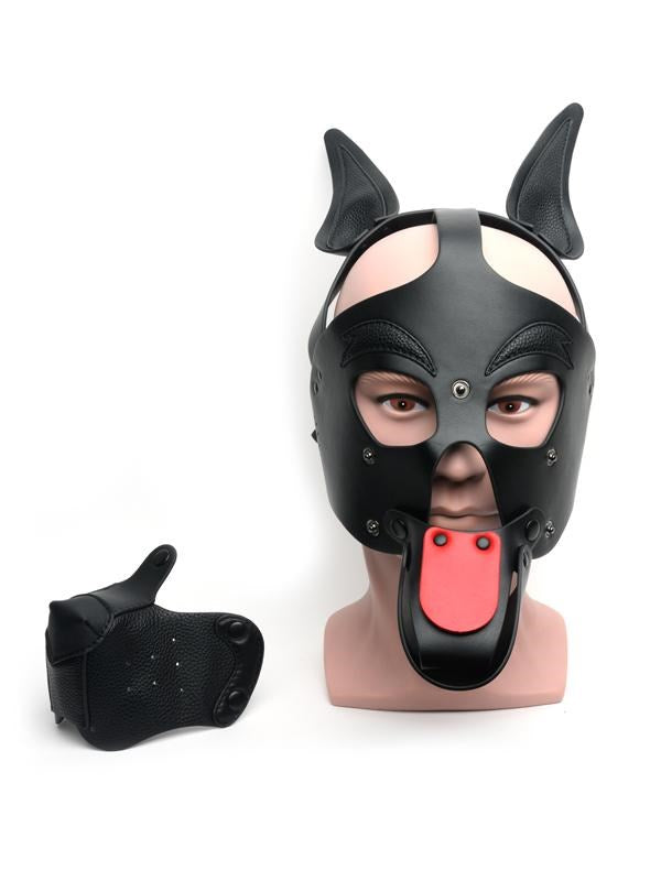 Sport Fucker Authentic Pup Play Hood Premium PU Role Play Bondage Gear - - Bondage Hoods