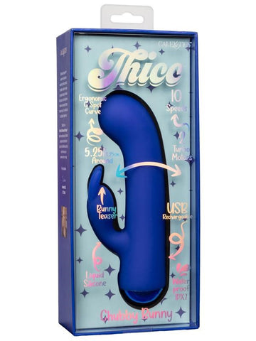 California Exotics Thicc Chubby Bunny G Spot Rabbit Massager Dual Action - Rabbit Vibrators