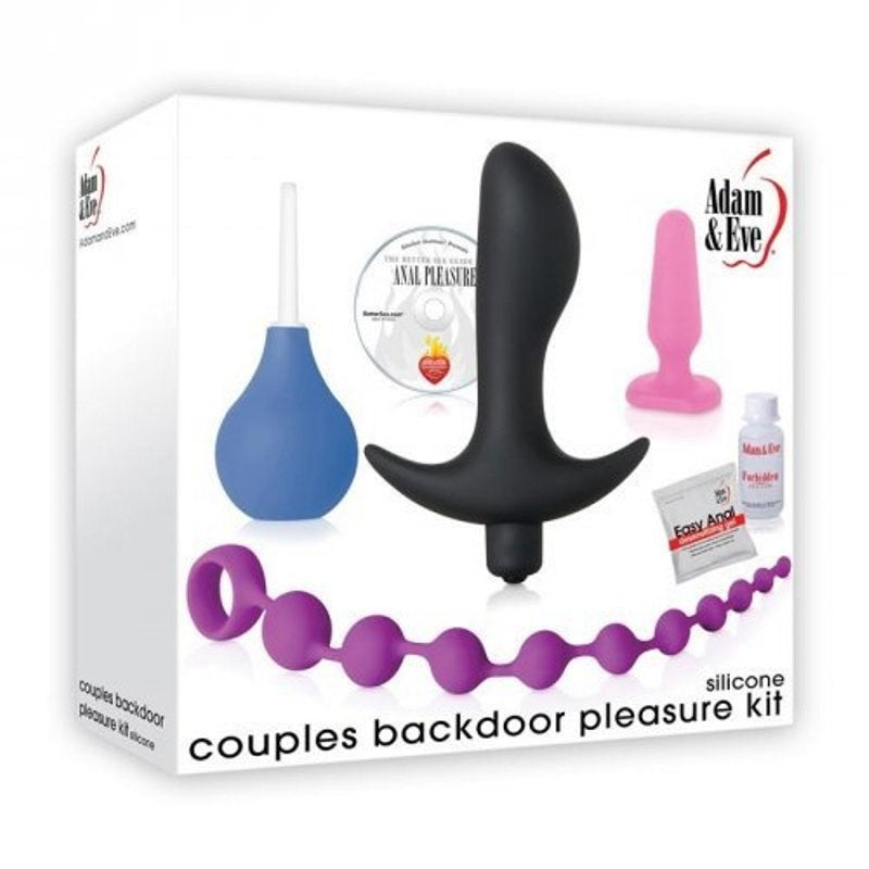 Adam & Eve Silicone Couples Backdoor Pleasure Kit Complete Set - - Sex Kits