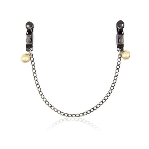 BDStyle Alligator Nipple Clamps With Bell And Chain Adjustable Pressure - Breast and Nipple Toys