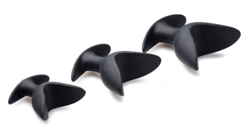 XR Brands Ass Anchors 3 Piece Silicone Anal Anchor Set Progressive Sizes - - Sex Kits