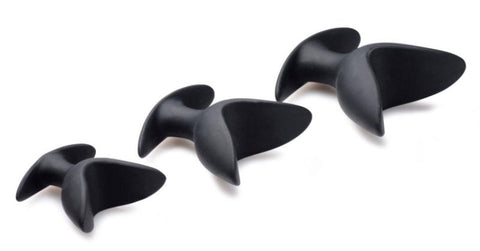 XR Brands Ass Anchors 3 Piece Silicone Anal Anchor Set Progressive Sizes - Sex Kits