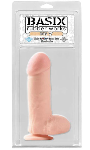 Pipedream Products Basix Big 7 Inch Realistic Dong Body Safe PVC - Realistic Dildos