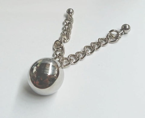 Hells Couture Bens Erotic Ball with Two Chains Weighted Kegel Exerciser - Love Eggs and Kegel Exercisers