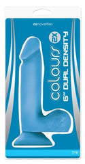 Colours 2X 6 in. Dual Density Blue - - Realistic Dildos