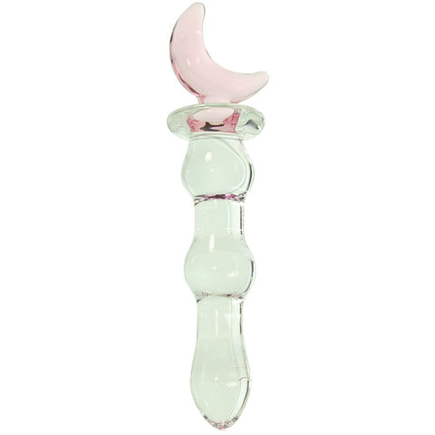 NS Novelties Crystal Celestial Dream Pink Beaded Glass Dildo - Glass Sex Toys