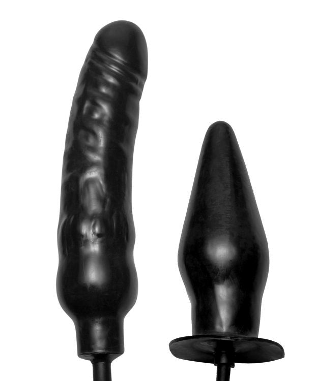 XR Brands Customizable Dual Penetration The Deuce Inflatable Duo Anal Dildo - - Inflatable Dildos and Vibrators