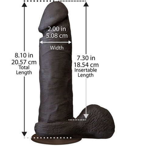 Doc Johnson The Realistic UR3 Cock with Balls 8 inch Dual Density Dildo - Realistic Dildos