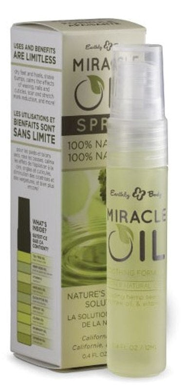 Earthly Body Miracle Oil Spray 12 ml Natural Healing Skincare Solution - - Bath and Intimate Fragrances